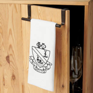 Phi Chi Theta Crest B&W Tea Towel