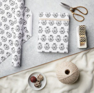 Phi Chi Theta Crest B&W Wrapping Paper