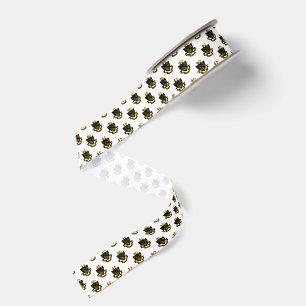 Phi Chi Theta Crest Gold and Black Grosgrain Ribbon