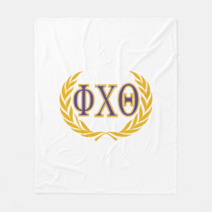 Phi Chi Theta Greek with Wreath Fleece Blanket