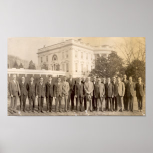 Phi Gam Leaders with Calvin Coolidge Poster