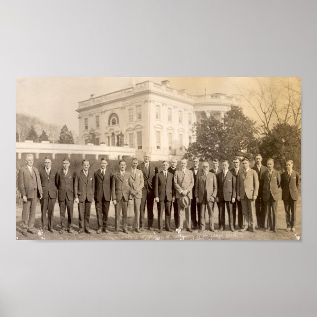 Phi Gam Leaders with Calvin Coolidge Poster (Front)