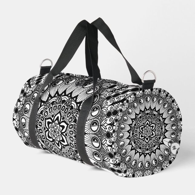 "Phi" (monochrome) Duffle Bag (Left Corner)