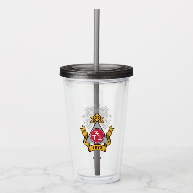 Phi Sigma Kappa Crest Acrylic Tumbler (Front)
