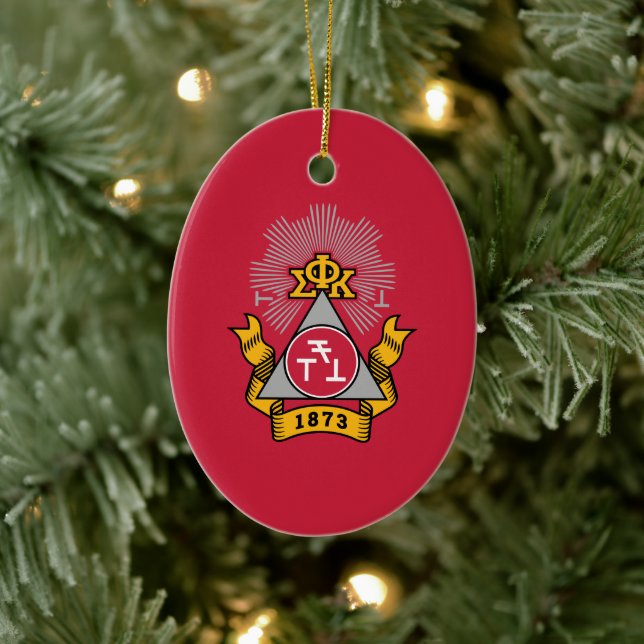 Phi Sigma Kappa Crest Ceramic Tree Decoration (Tree)