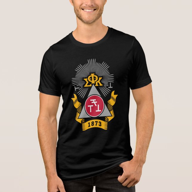 Phi Sigma Kappa Crest Tri-Blend Shirt (Front)
