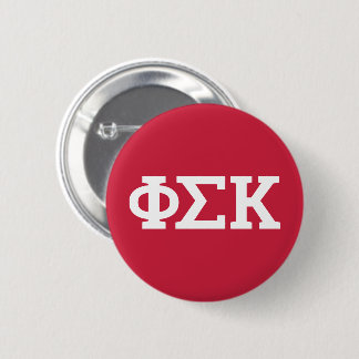 Phi Sigma Kappa Letters 6 Cm Round Badge