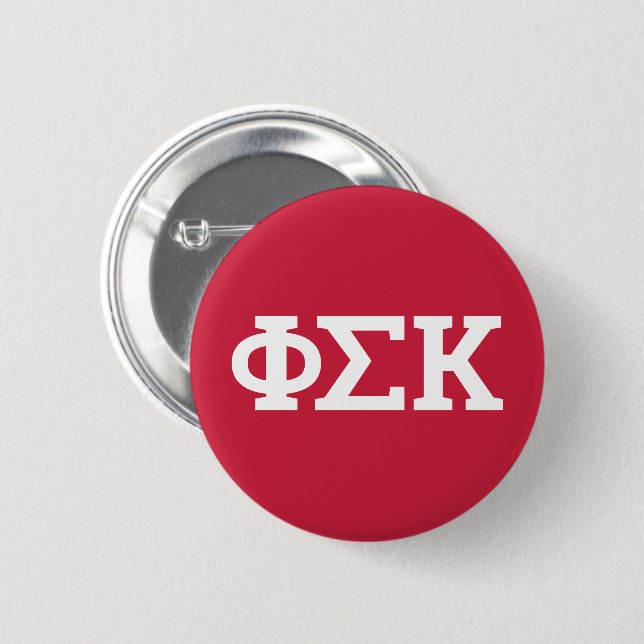 Phi Sigma Kappa Letters 6 Cm Round Badge (Front & Back)
