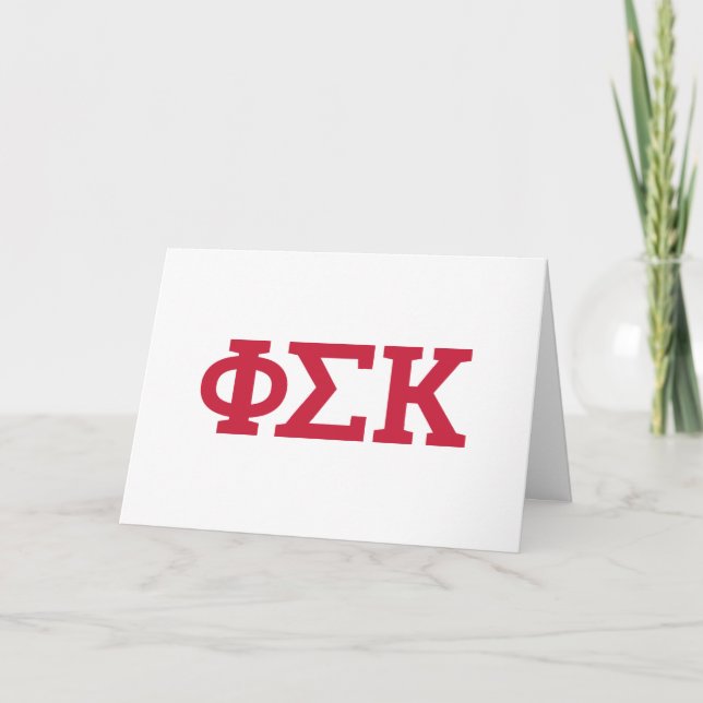 Phi Sigma Kappa Letters Card (Front)