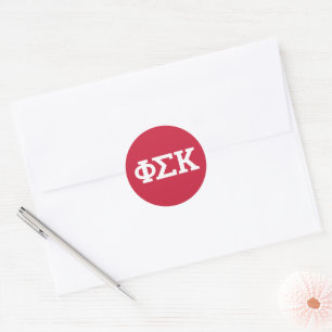 Phi Sigma Kappa Letters Classic Round Sticker