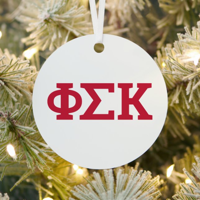Phi Sigma Kappa Letters Metal Tree Decoration (Insitu)