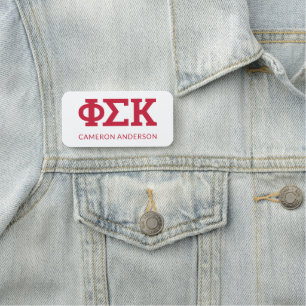 Phi Sigma Kappa Letters Name Tag