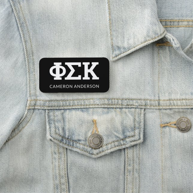 Phi Sigma Kappa Letters Name Tag (In Situ)