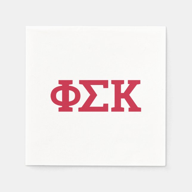 Phi Sigma Kappa Letters Napkin (Front)
