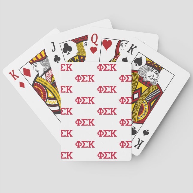 Phi Sigma Kappa Letters Playing Cards (Back)