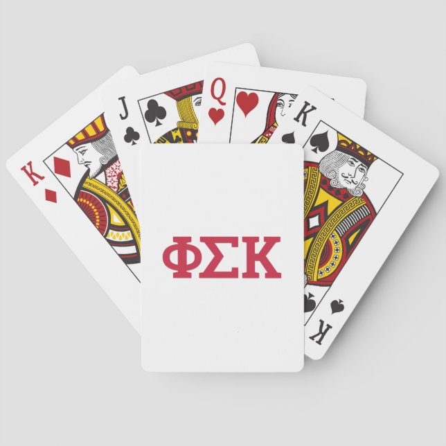 Phi Sigma Kappa Letters Playing Cards (Back)