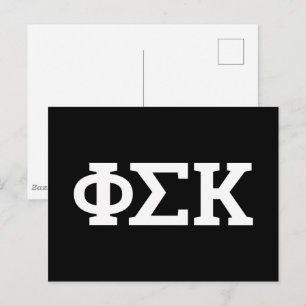 Phi Sigma Kappa Letters Postcard