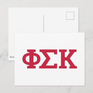 Phi Sigma Kappa Letters Postcard