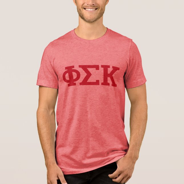 Phi Sigma Kappa Letters Tri-Blend Shirt (Front)