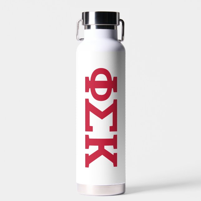 Phi Sigma Kappa Letters Water Bottle (Front)