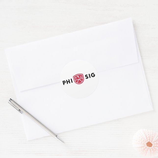Phi Sigma Kappa Logo Classic Round Sticker (Envelope)