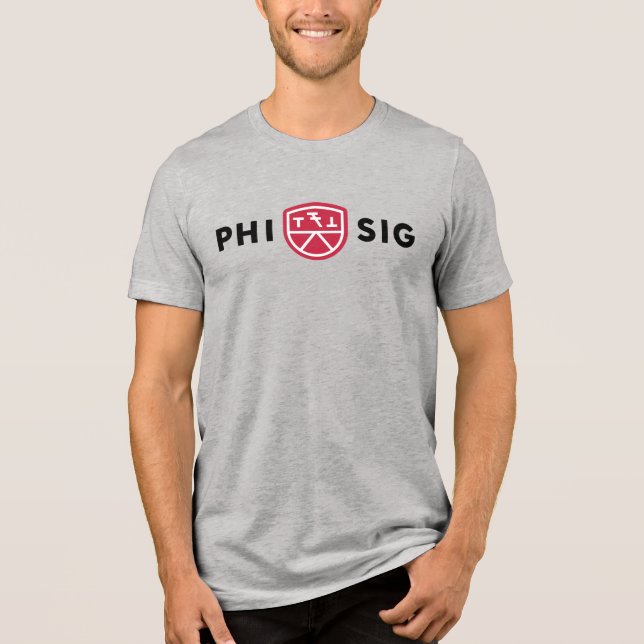 Phi Sigma Kappa Logo Tri-Blend Shirt (Front)