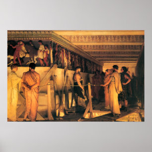 Phidias Shows Friends the Parthenon Frieze Poster