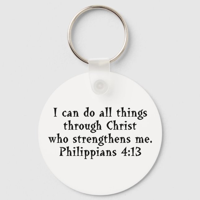 Phil 4:13 scripture key ring (Front)