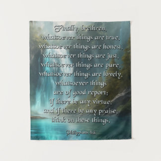 Phil 4:8 sm Tapestry