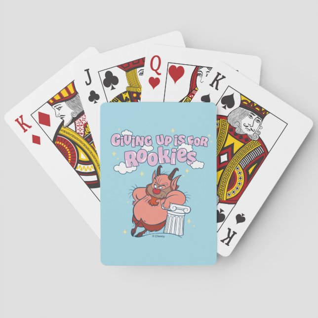 Phil - Giving Up is for Rookies Poker Cards (Back)