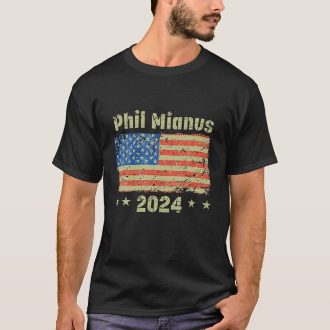 Phil Mianus Funny Presidential Election 2024 Parod T-Shirt (Front)