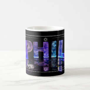 Phil - The Name Phil in 3D Lights (Photograph) Coffee Mug