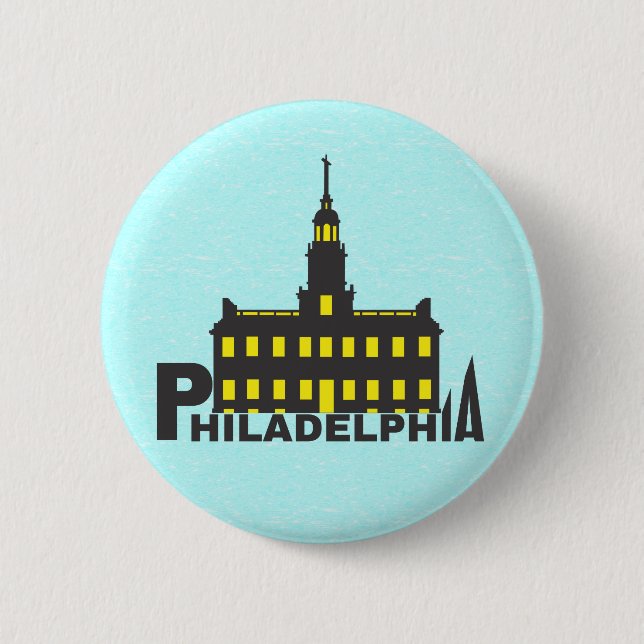 Philadelphia 1 6 cm round badge (Front)