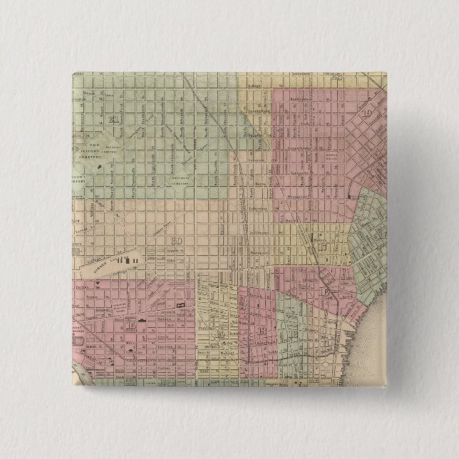 Philadelphia 2 15 cm square badge (Front)