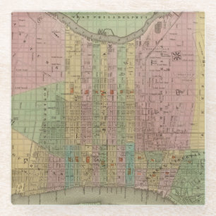 Philadelphia 6 glass coaster