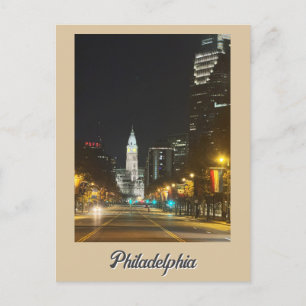 Philadelphia at Night Postcard