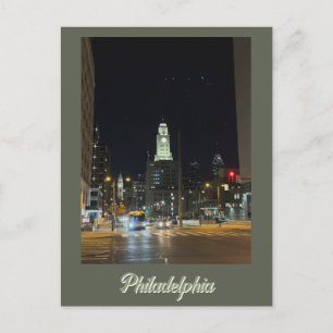 Philadelphia at Night Postcard