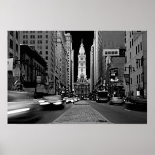 Philadelphia at Night Poster