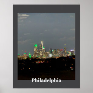 Philadelphia at Night Poster