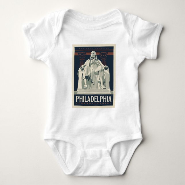 Philadelphia | Benjamin Franklin Institute Baby Bodysuit (Front)