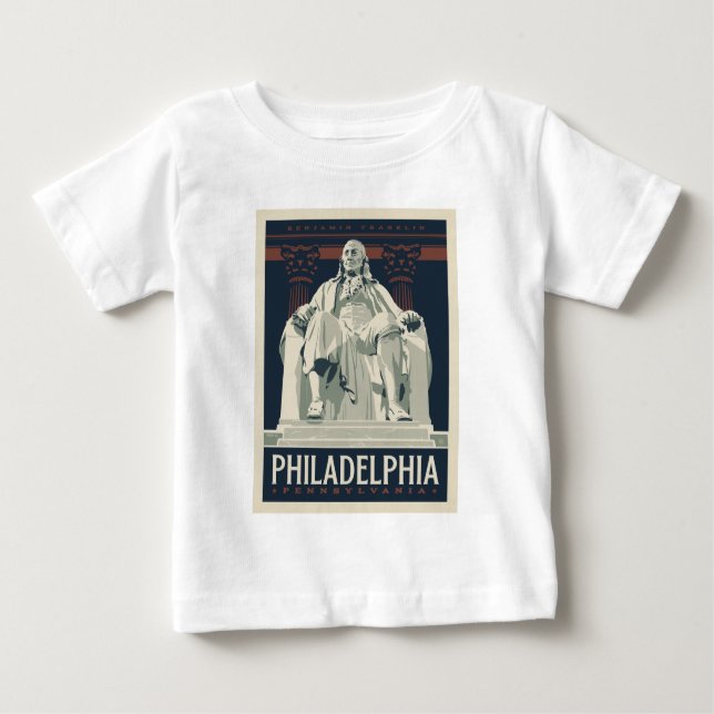 Philadelphia | Benjamin Franklin Institute Baby T-Shirt (Front)