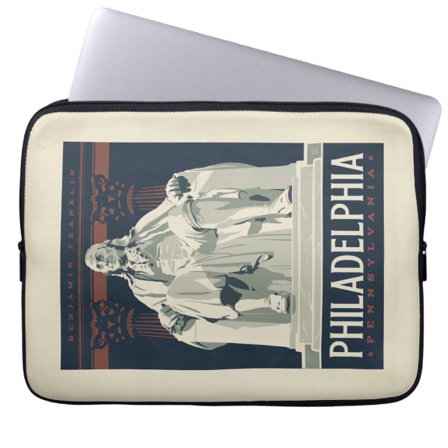 Philadelphia | Benjamin Franklin Institute Laptop Sleeve (Front)