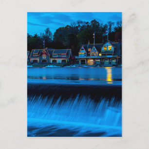 Philadelphia Boathouse Row At Sunset Postcard