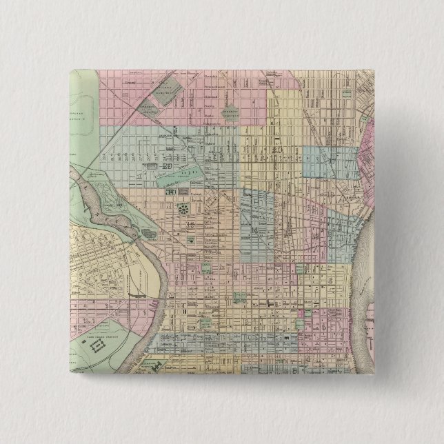 Philadelphia, Camden 15 Cm Square Badge (Front)