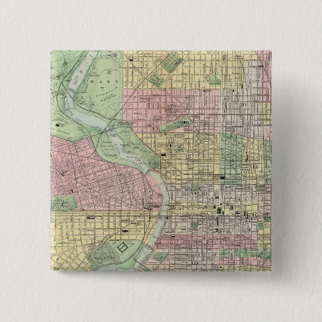 Philadelphia, Camden 15 Cm Square Badge (Front)