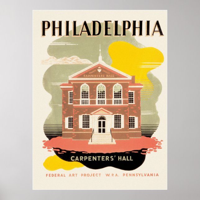 Philadelphia Carpenter's Hall Poster (Front)