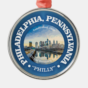 Philadelphia (cities) metal tree decoration