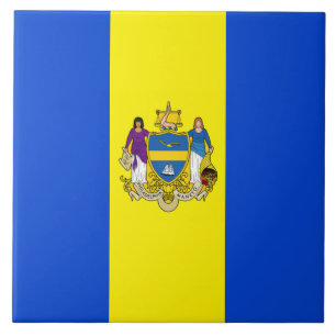 Philadelphia city flag tile