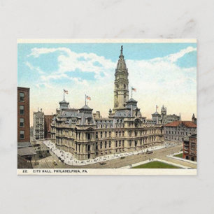 Philadelphia City Hall Old Postcard