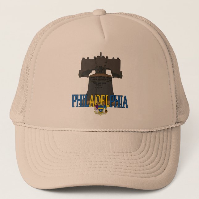 Philadelphia City Liberty Bell Trucker Hat (Front)
